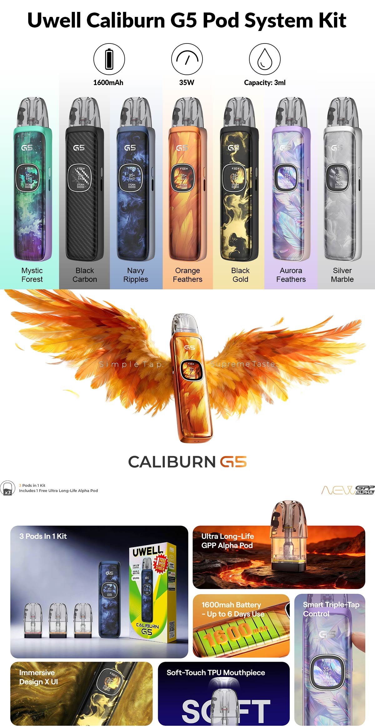 uwell caliburn g5 kit uwell caliburn g5 kit