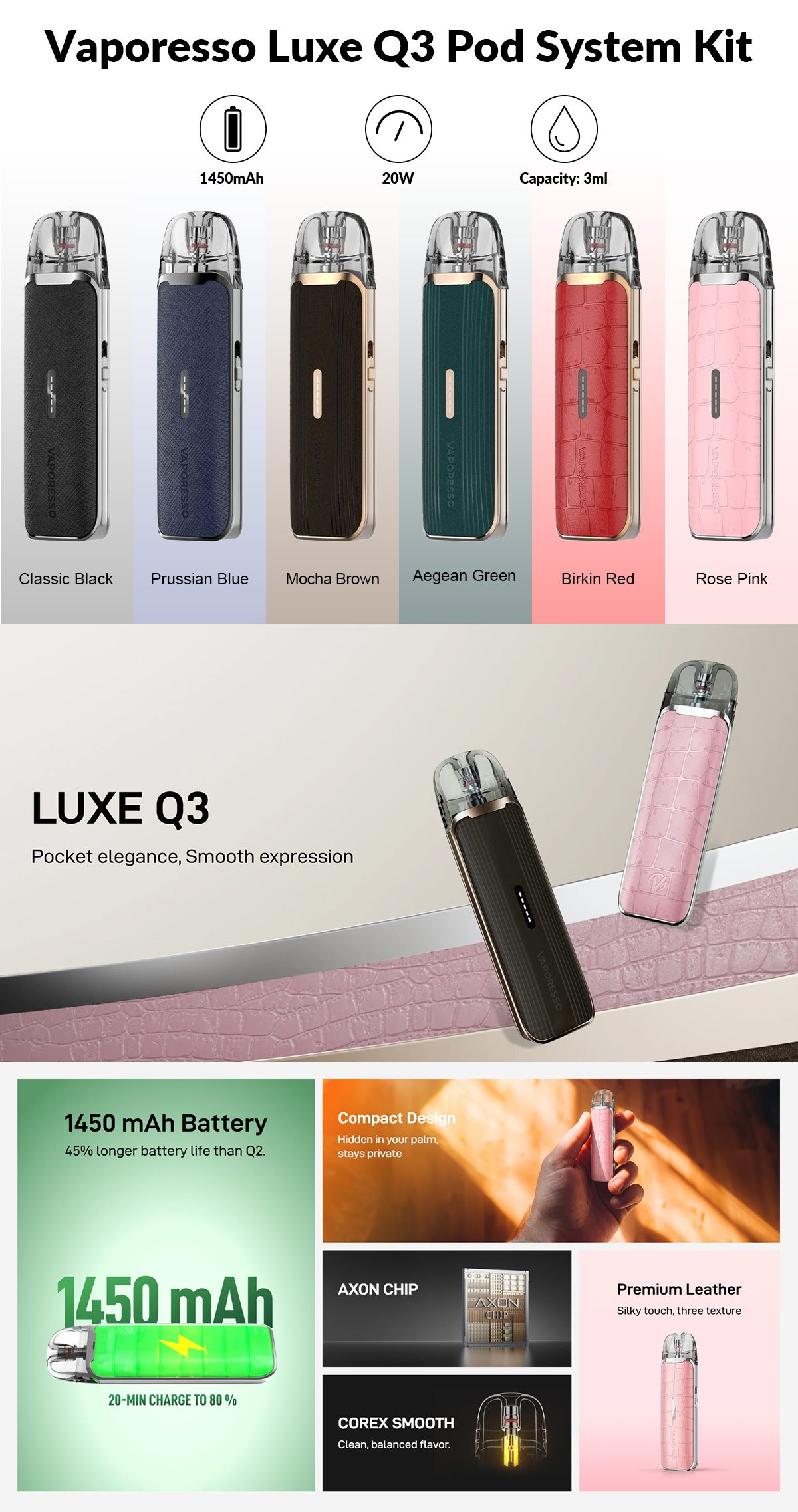 vaporesso luxe q3 pod system kit vaporesso luxe q3 pod system kit