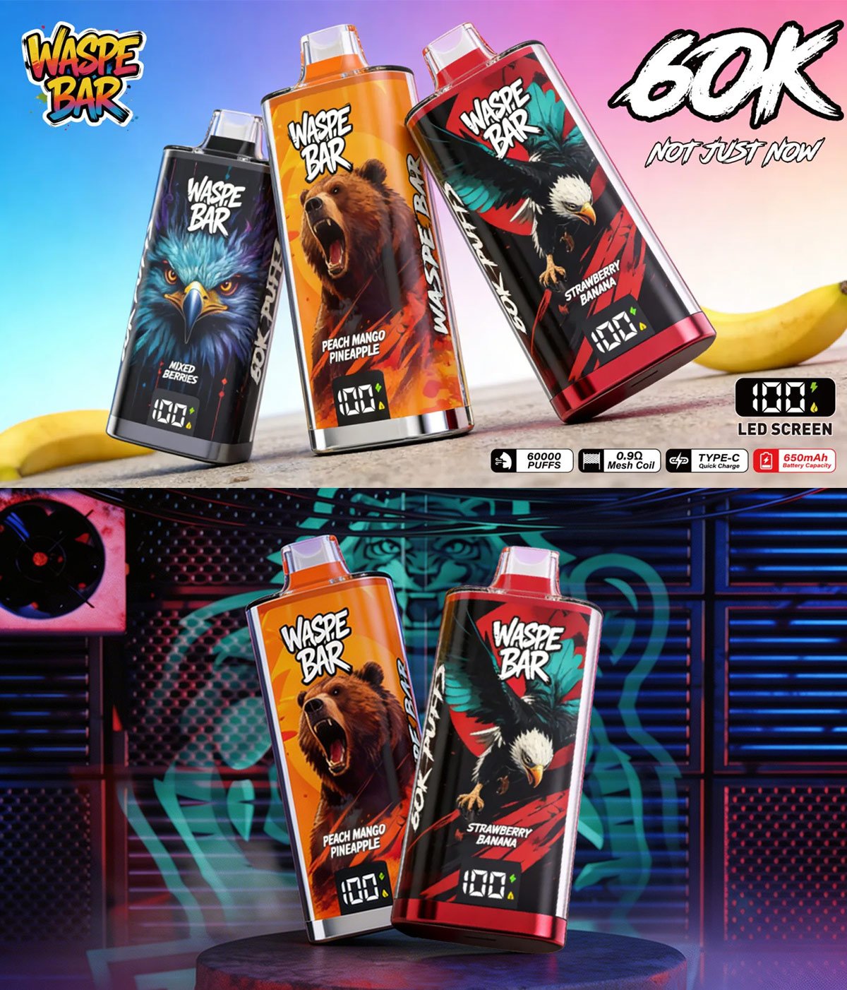 waspe bar 60k zero nicotine sale waspe bar 60k zero nicotine sale